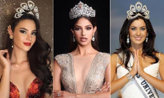 Hoa hậu Hoàn vũ 2021 Harnaaz Sandhu hội ngộ 2 người tiền nhiệm khi sang Việt Nam chấm thi nhan sắc