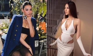 Tiểu Vy diện mốt khoe nội y sexy, Hoàng Thuỳ nóng bỏng không kém với váy cut-out táo bạo