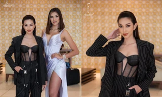 Hội ngộ Á hậu 1 Miss Grand 2021, Thuỳ Tiên diện áo corset xuyên thấu khoe body nóng bỏng