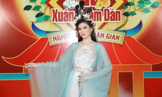 Á hậu Ngọc Thảo hé lộ tạo hình tiên nữ cực xinh đẹp tại Táo Xuân 2022 khiến fan háo hức 