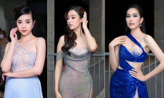 Đỗ Mỹ Linh mặc đầm xuyên thấu nóng bỏng, đọ dáng dàn người đẹp trên thảm đỏ