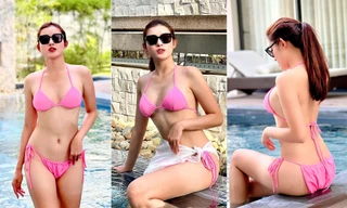 Huyền My khoe body nóng bỏng với bikini, lộ bí quyết giữ dáng sau 8 năm giành danh hiệu Á hậu