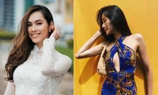 Á hậu Hoàng My đẹp dịu dàng với áo dài ở Dubai, Hoàng Thuỳ mặc váy xẻ vòng 1 nóng bỏng