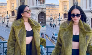 'Á hậu học giỏi' Phương Anh lột xác nóng bỏng ở Paris với màn 'lên đồ' sang chảnh và sexy