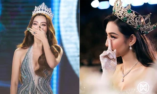 Khoảnh khắc Thuỳ Tiên xúc động khi nghe Lương Thuỳ Linh phát biểu kết thúc nhiệm kỳ 