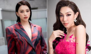 Thuỳ Tiên khoe dáng quyến rũ với đầm hồng ngọt ngào, Tiểu Vy diện vest xẻ vòng 1 nóng bỏng