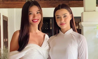 Hoa hậu Hoàn vũ Thái Lan 2020 Amanda Obdam mặc áo dài trắng, đẹp như 'nàng thơ' khi tới Việt Nam