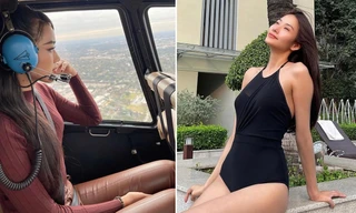 Đỗ Thị Hà ngồi trực thăng du ngoạn bên Mỹ, Hoàng Thuỳ khoe dáng nóng bỏng với áo tắm