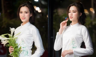 Đỗ Thị Hà đẹp mong manh với áo dài trắng, diễn thời trang cùng đàn chị Ngọc Hân 