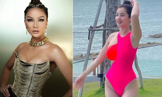 H'Hen Niê mặc áo corset cúp ngực nóng bỏng, Cẩm Đan diện áo tắm khoe eo 'con kiến' sexy