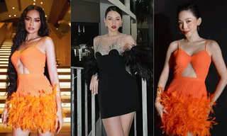 Tóc Tiên khoe dáng nóng bỏng khi 'đụng hàng' Tiểu Vy, Ngọc Châu, 