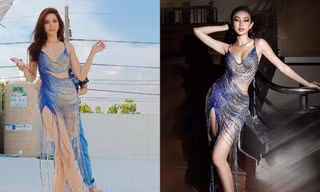 'Đụng' váy tua rua với Hoa hậu Quốc tế 2019, Thùy Tiên được khen nổi bật nhờ sắc vóc nóng bỏng
