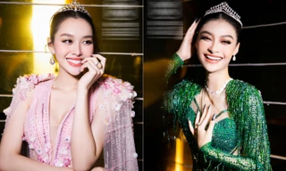 Nhan sắc rực rỡ của hai nàng Á hậu Kiều Loan - Tường San trong khoảnh khắc 'final walk'