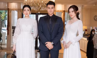 Huyền My mặc váy xẻ vòng 1 sexy, Tú Anh kín đáo khi khoe sắc bên siêu mẫu Vĩnh Thụy 