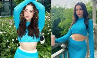 Cùng diện một kiểu áo crop-top, Thuỳ Tiên - Lương Thuỳ Linh khoe trọn cơ bụng nóng bỏng
