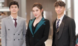 Huyền My xinh đẹp, khoe dáng bên hai hotboy bóng rổ có chiều cao ‘khủng’