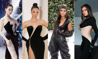 Dàn hoa, á hậu chuộng váy đen cut-out khoe dáng siêu nóng bỏng