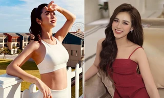 Đỗ Thị Hà khoe vai trần nuột nà, Jennifer Phạm mặc crop-top lộ eo 'con kiến' nóng bỏng 