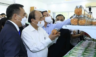 Hình ảnh Chủ tịch nước thăm khu Nông nghiệp công nghệ cao TP.HCM