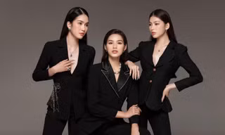Top 3 HHVN 2020 hội ngộ trong một khung hình, khoe sắc với vest đen đầy quyền lực