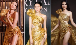 'Đụng váy' xẻ sexy với Thuỳ Tiên và Hoàng Thuỳ, Tường San vẫn đẹp lộng lẫy tựa 'nữ thần'