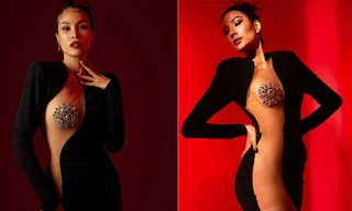 'Đụng hàng' váy xẻ cực 'hiểm' với Hoàng Thùy - Khánh Vân, siêu mẫu Phương Mai khoe body nóng bỏng