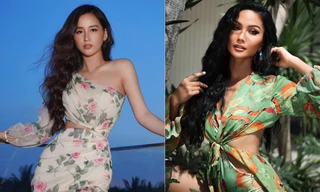 Mai Phương Thuý diện váy lệch vai sexy, H'Hen Niê khoe dáng với áo tắm cut-out nóng bỏng