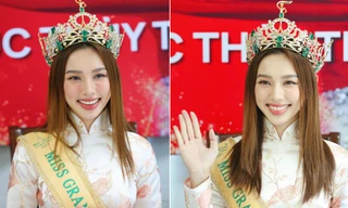 Hoa hậu Nguyễn Thúc Thuỳ Tiên giao lưu với độc giả báo Tiền Phong 