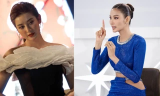 Huyền My trễ nải vai trần quyến rũ, Hoàng Thuỳ mặc váy cut-out khoe eo nóng bỏng