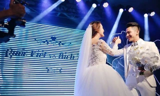 Mai Quốc Việt và vợ trong lễ cưới.