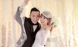 Hari Won và Trấn Thành trong ngày cưới.