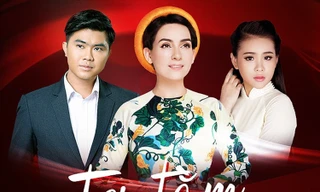 Phi Nhung cùng con gái nuôi Quỳnh Trang và á quân Solo cùng Bolero Nguyễn Phú Quí.