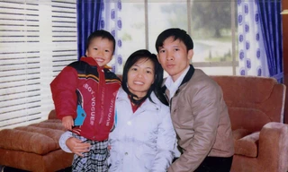 Chị Phương hạnh phúc bên chồng và con