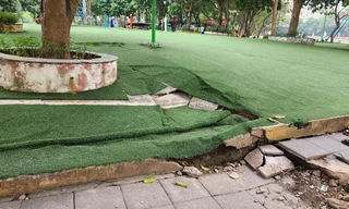 Nhiều hạng mục kiến trúc, kỹ thuật tại công viên Nghĩa Đô xuống cấp trầm trọng. 