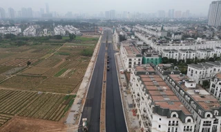 Công trường đường Lê Quang Đạo kéo dài trước ngày thông xe toàn tuyến vào tháng 5