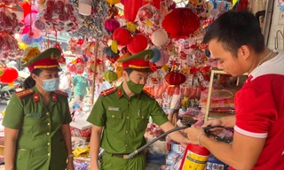 Công an TP. Hà Nội kiểm tra công tác PCCC tại phố Hàng Mã