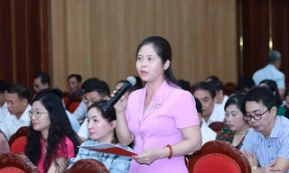 Cử tri huyện Chương Mỹ phát biểu tại hội nghị