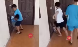 Hình ảnh một học sinh ở Hà Nội bị đánh hội đồng được đăng tải trên mạng xã hội.