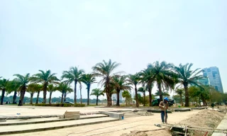 Công viên Hồ Phùng Khoang mới hoàn thành 60%, lỡ tiến độ Tết Nguyên đán Ất Tỵ 