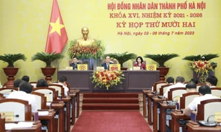 Quang cảnh kỳ họp thứ 12, HĐND TP. Hà Nội khóa XVI