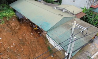 Hiện trường vụ sạt lở đất làm 3 trẻ tử vong ở Ba Vì