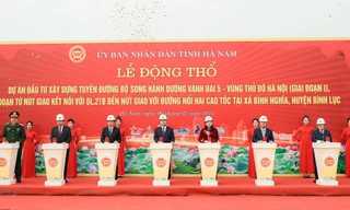 Hà Nam: Khởi công xây dựng tuyến đường bộ song hành vành đai 5- Vùng Thủ đô 