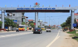 Một tuyến đường trên địa bàn huyện Phúc Thọ, Hà Nội