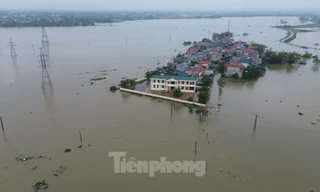 Hà Nội: Huyện Quốc Oai có 6 xã ngập úng, di tản hơn 400 người dân