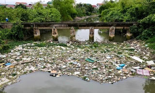 Đoạn sông Cầu Bây chảy qua địa bàn huyện Gia Lâm 