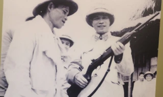 Hình ảnh Đại tướng Nguyễn Chí Thanh được trưng bày tại triển lãm