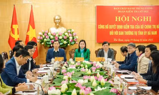Công bố quyết định của Bộ Chính trị kiểm tra Ban Thường vụ Tỉnh ủy Hà Nam