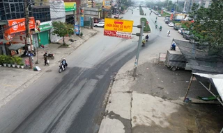 Dự án xây dựng đường Tam Trinh vẫn chưa hoàn thành sau 12 năm triển khai. 