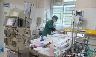 Bệnh nhân mắc liên cầu lợn nằm phòng hồi sức