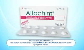 Dược Cửu Long thu hồi thuốc Alfachim 4.2 số lô 03010624 tại Hà Nội theo chỉ đạo của Bộ Y tế
